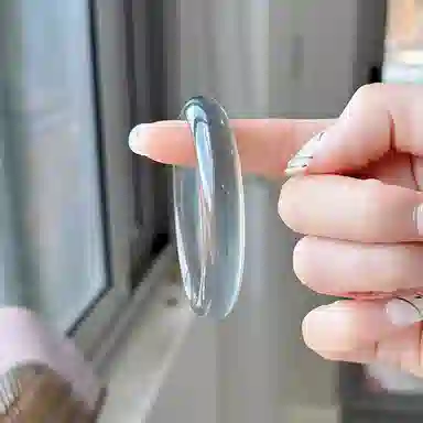 谧月珠宝 新中式库里蓝 复古国潮风冰透青蓝气质显白古风汉服旗袍 冰透清冷感典雅轻奢大气高级感精致 玛瑙 手镯 女款