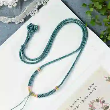 谧月珠宝 平安纳福 国潮风轻奢精致大气简约创意设计高级感手工八股编织绳幸福美满百搭必备饰品 编绳 项链 男女同款情侣款