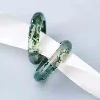 谧月珠宝 新中式复古国风国潮森林系小清新甜美 气质优雅轻奢清透清冷感小众设计 玛瑙 玉石戒指 男女同款情侣款