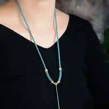 谧月珠宝 平安纳福 国潮风轻奢精致大气简约创意设计高级感手工八股编织绳幸福美满百搭必备饰品 编绳 项链 男女同款情侣款