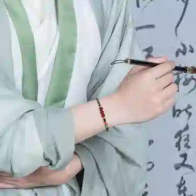 谧月珠宝 转运锦鲤 新中式小众高级感复古国风 本命年招财平安转运珠 优雅精致个性甜美好运 朱砂 手链 男女同款情侣款