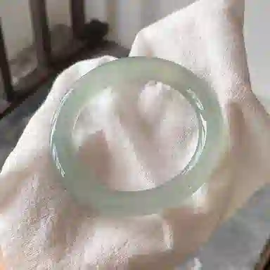 谧月珠宝 浅冰晴 新中式国潮复古轻奢民族风 精致优雅气质经典温婉 莹润冰透古韵素圈 旗袍汉服 玛瑙 玉石手镯 女款