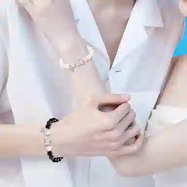 谧月珠宝 福牌貔貅 新中式国潮风 轻奢优雅典韵高级气质复古精致 招财纳福吞金兽 白玉菩提 手串 男女同款情侣款