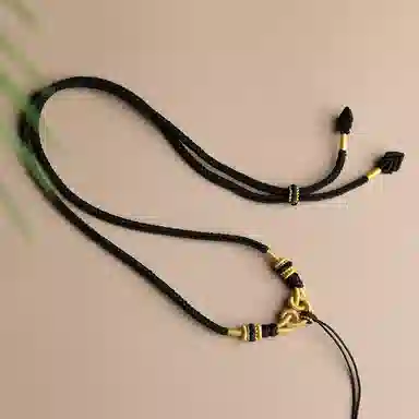 谧月珠宝 平安纳福 国潮风轻奢精致大气简约创意设计高级感手工八股编织绳幸福美满百搭必备饰品 编绳 项链 男女同款情侣款