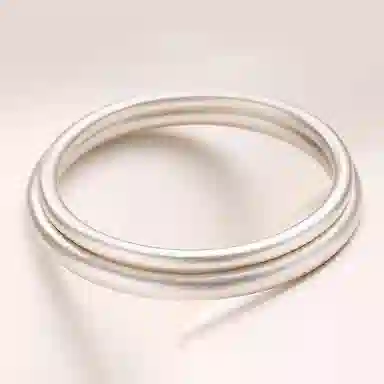 谧月珠宝 古法传承手工实心光面磨砂镯子 显年轻复古温柔小众 国潮新中式复古优雅气质古风 合金 手镯 男女同款情侣款