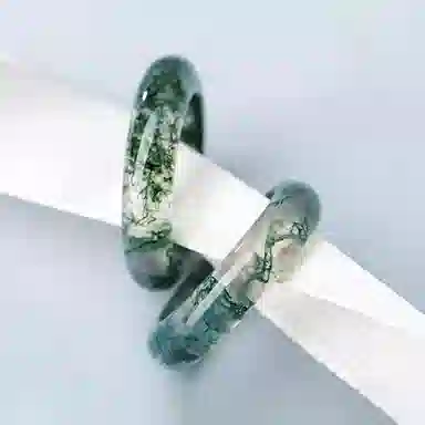 谧月珠宝 新中式复古国风国潮森林系小清新甜美 气质优雅轻奢清透清冷感小众设计 玛瑙 玉石戒指 男女同款情侣款