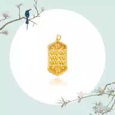 谧月珠宝 纳福新中式国潮不褪色福字 小众精致轻奢创意设计高级感 合金 吊坠 男女同款情侣款