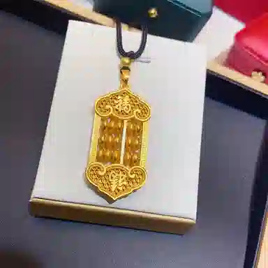 谧月珠宝 纳福新中式国潮不褪色福字 小众精致轻奢创意设计高级感 合金 吊坠 男女同款情侣款