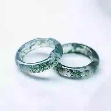 谧月珠宝 新中式复古国风国潮森林系小清新甜美 气质优雅轻奢清透清冷感小众设计 玛瑙 玉石戒指 男女同款情侣款