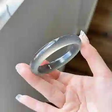 谧月珠宝 新中式库里蓝 复古国潮风冰透青蓝气质显白古风汉服旗袍 冰透清冷感典雅轻奢大气高级感精致 玛瑙 手镯 女款