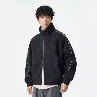 徐太浪 美式复古翻领春秋季潮流宽松休闲百搭工装外套夹克 男女同款