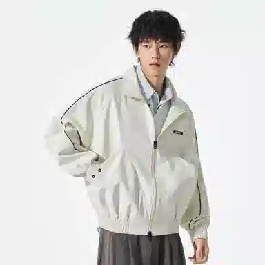 徐太浪 美式复古翻领春秋季潮流宽松休闲百搭工装外套夹克 男女同款