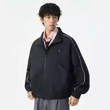 徐太浪 美式复古翻领春秋季潮流宽松休闲百搭工装外套夹克 男女同款