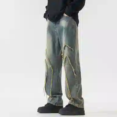 Xu Tailang Vintage Washed Denim Jeans