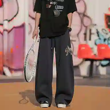 徐太浪 美式弯刀裤宽松百搭垂感舒适柔软亲肤休闲裤 男女同款