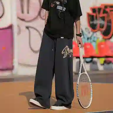 徐太浪 美式弯刀裤宽松百搭垂感舒适柔软亲肤休闲裤 男女同款