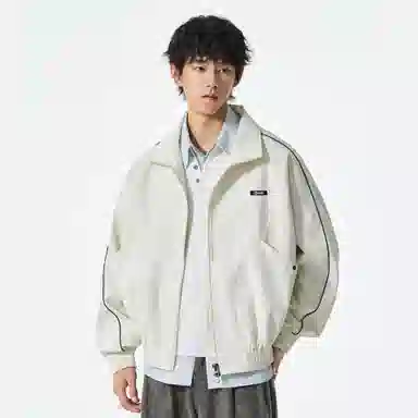 徐太浪 美式复古翻领春秋季潮流宽松休闲百搭工装外套夹克 男女同款