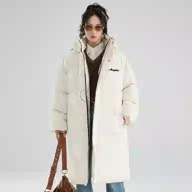 徐太浪 中长款冬季连帽加厚保暖情侣棉衣冬装外套棉服 男女同款