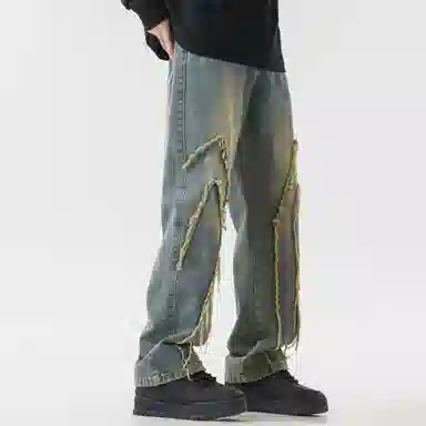 Xu Tailang Vintage Washed Denim Jeans