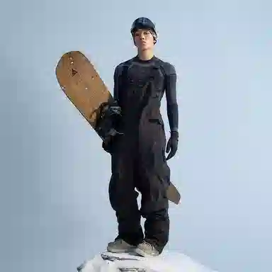 南恩 专业快捷穿脱加绒直筒背带滑雪裤 男女同款