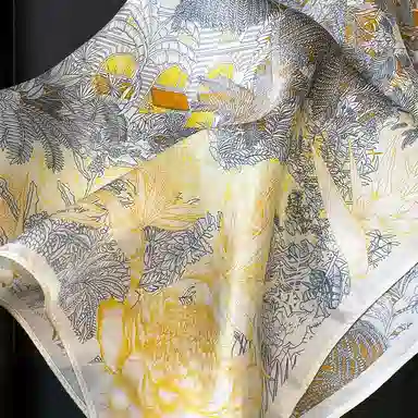 纳兰杜 百搭时尚高级感穿搭减龄法式 桑蚕丝 丝巾 女款