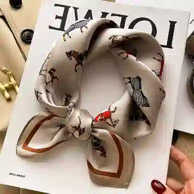 纳兰杜 优雅气质百搭高级感时尚通勤法式 桑蚕丝 丝巾 女款