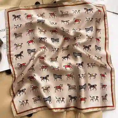 纳兰杜 优雅气质百搭高级感时尚通勤法式 桑蚕丝 丝巾 女款