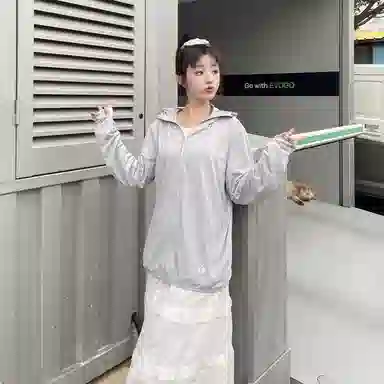 八哥 户外日常通勤纯色简约基础款冰丝速干凉感透气休闲宽松防紫外线外套连帽防晒服 男女同款