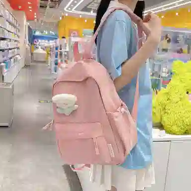 米囹 时尚简约学院风百搭 尼龙 背包双肩包 女款 多色