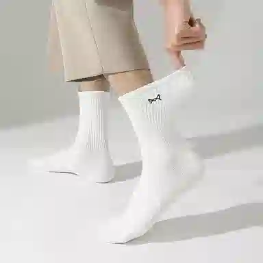 MIIOW 10A Antibacterial Socks Black White