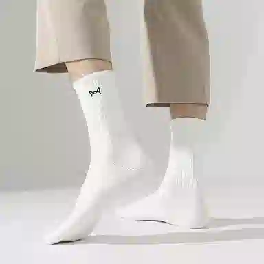 MIIOW 10A Antibacterial Socks Black White