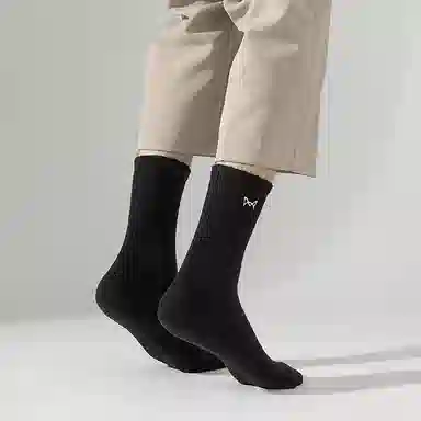 MIIOW 10A Antibacterial Socks Black White
