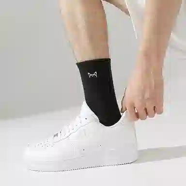 MIIOW 10A Antibacterial Socks Black White