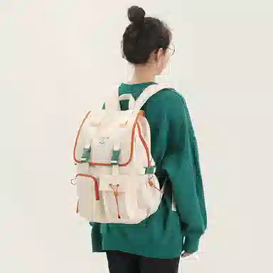 云朵工厂 方脑袋背包 聚酯纤维 双肩包 男女同款情侣款