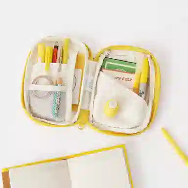 云朵工厂 小黄脸圆角 锦纶 收纳包 男女同款情侣款 橘色/黄色/米白色/蓝色