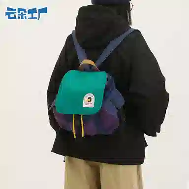 云朵工厂 飞行员伞兵小包 锦纶 双肩包 常规 男女同款情侣款 浅灰色/黑色/深蓝色