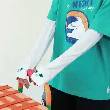 云朵工厂 抱抱猫头 锦纶 防晒袖 女款