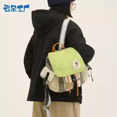 云朵工厂 飞行员伞兵小包 锦纶 双肩包 常规 男女同款情侣款 浅灰色/黑色/深蓝色