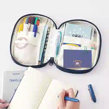 云朵工厂 小黄脸圆角 锦纶 收纳包 男女同款情侣款 橘色/黄色/米白色/蓝色