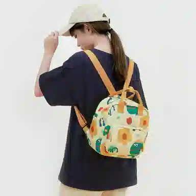 云朵工厂 花学家印花 涤纶 双肩包 男女同款情侣款