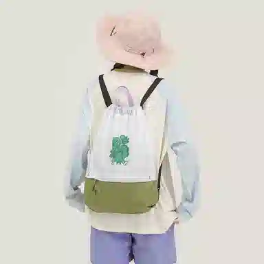 云朵工厂 花学家雨林印花束口袋 锦纶 双肩包 男女同款情侣款