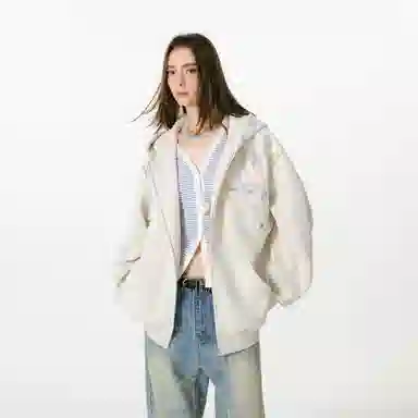 FORNINES Embroidered Hoodie Jacket