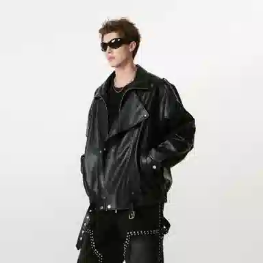 FORNINES PU Biker Jacket