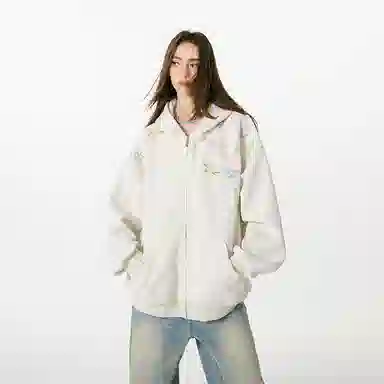 FORNINES Embroidered Hoodie Jacket