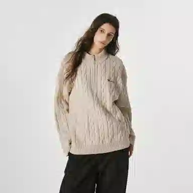 FORNINES Half-Zip Knit Sweater