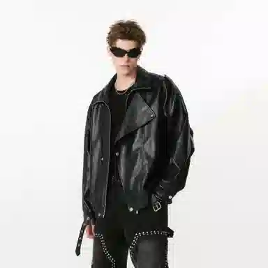 FORNINES PU Biker Jacket