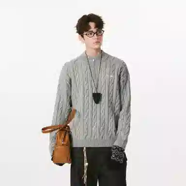 FORNINES Half-Zip Knit Sweater