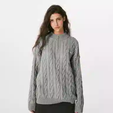 FORNINES Half-Zip Knit Sweater
