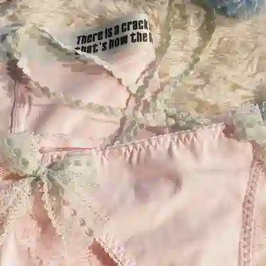 MIIOW Couple Set Lace Trim Low Waist Bow Triangle Panties