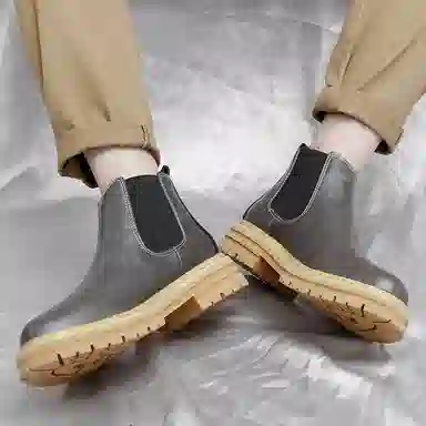 公牛魅力 厚底显高软底舒适 切尔西靴 男款